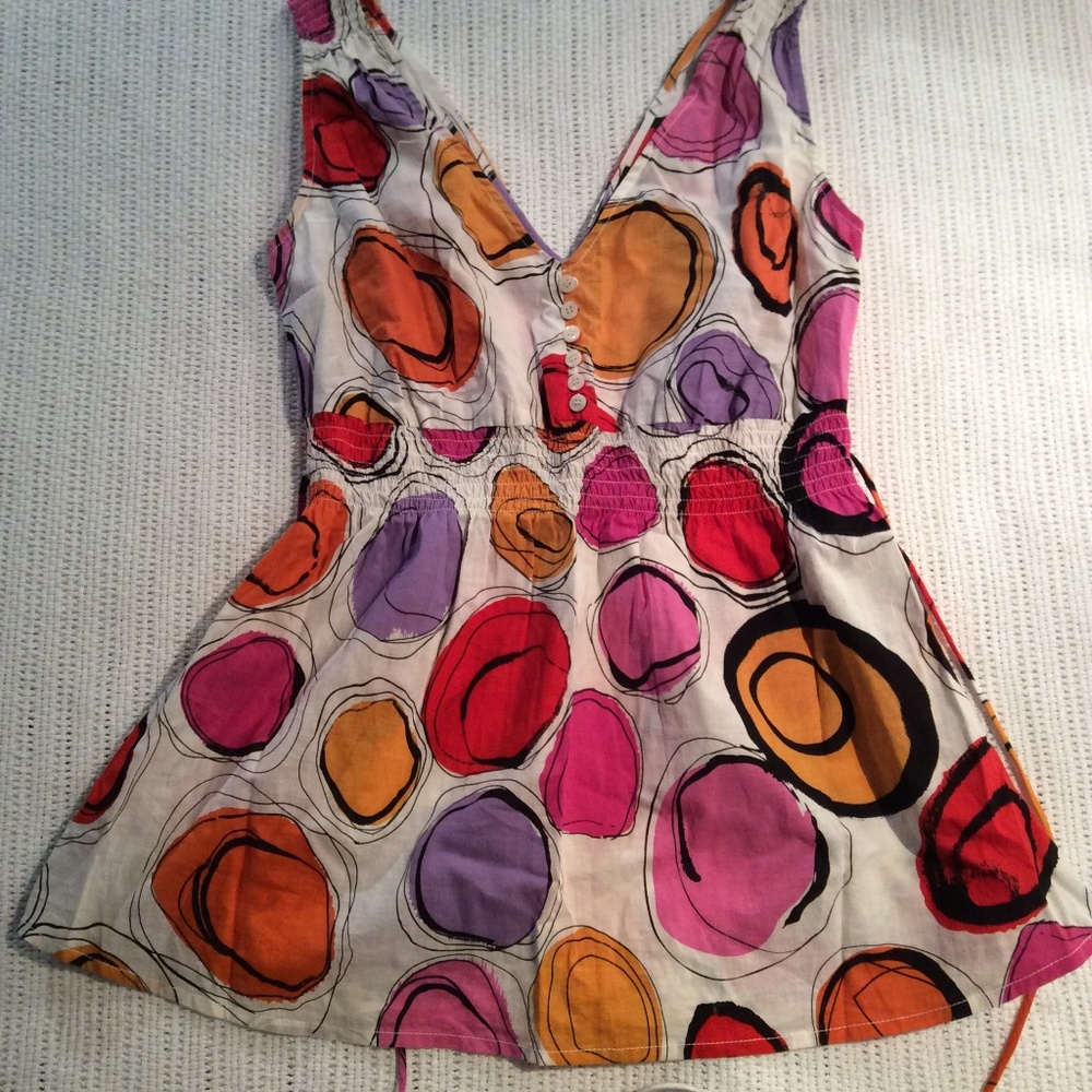 Marc Aurel poka dot top size 36
